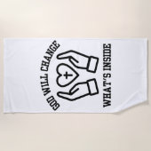 Gott ändert das, was im Innenhof ist Strandtuch (Vorderseite)