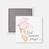 Gott Ansers Prayer Lilies Magnet (Vorderseite/Rückseite)