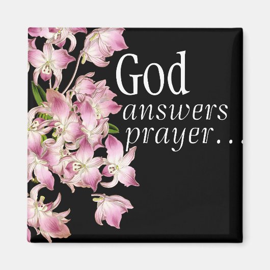 Gott antwortet Gebet Tropischer Orchid Blume Magne Magnet (Vorne)