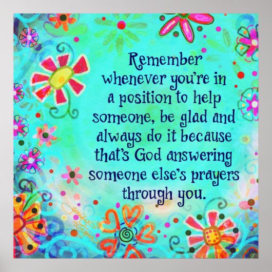 Gott antwortet Gebete durch dich Poster (Vorne)