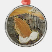 Gott antwortet Gebete Ornament Aus Metall (Vorne)