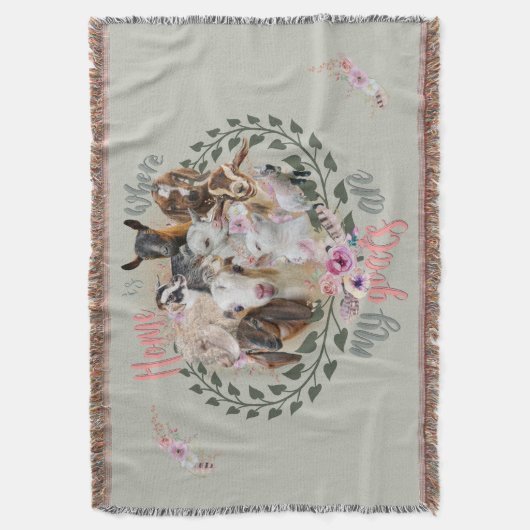 GOTT ART | Zuhause ist, wo meine Ziegen sind | Get Decke (Vorderseite Vertikal)