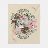 GOTT ART | Zuhause ist, wo meine Ziegen sind GetYe Fleecedecke (Vorderseite)