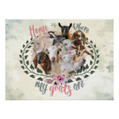 GOTT ART | Zuhause ist, wo meine Ziegen sind GetYe Poster (Vorderseite)