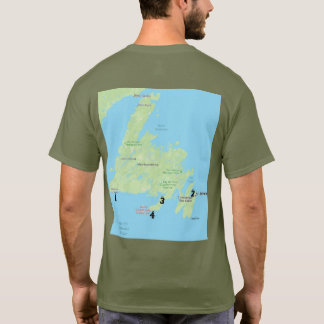 Gott auf der Neufundland-Karte T-Shirt