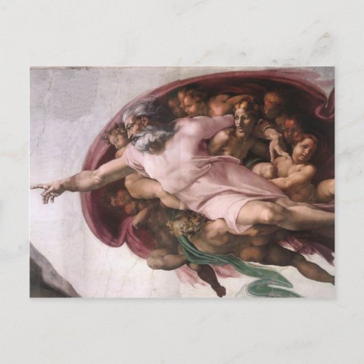 Gott aus der Schöpfung Adams im Detail Postkarte (Vorderseite)