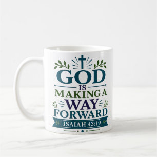 Gott bahnt einen Weg vorwärts Christlicher Glauben Kaffeetasse