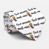 Gott beantwortet Kniepost christliches Geschenk Krawatte (Gerollt)
