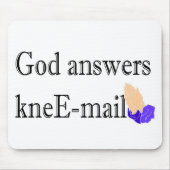 Gott beantwortet Kniepost religiöses Geschenk Mousepad (Vorne)