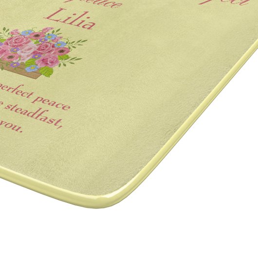 Gott behalte euch in vollkommener Ruhe Schneidebrett (Ecke)