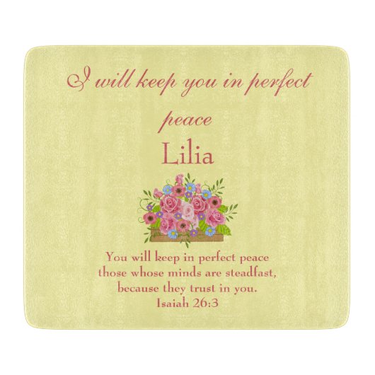 Gott behalte euch in vollkommener Ruhe Schneidebrett (Vorderseite)