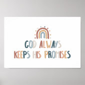 Gott behalte immer seine Versprechen drucken Poster (Vorne)