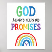 Gott Behalte immer seine Versprechen Kinder Christ Poster (Vorne)