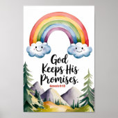 Gott Behalte seine Versprechen Christliche Kunst d Poster (Vorne)