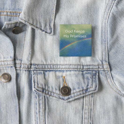 Gott Behalte seine Versprechen mit Regenbogen am H Button (Beispiel)