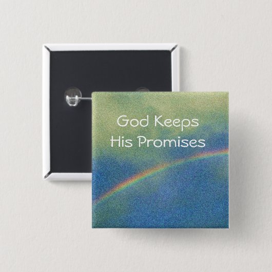 Gott Behalte seine Versprechen mit Regenbogen am H Button (Vorne & Hinten)