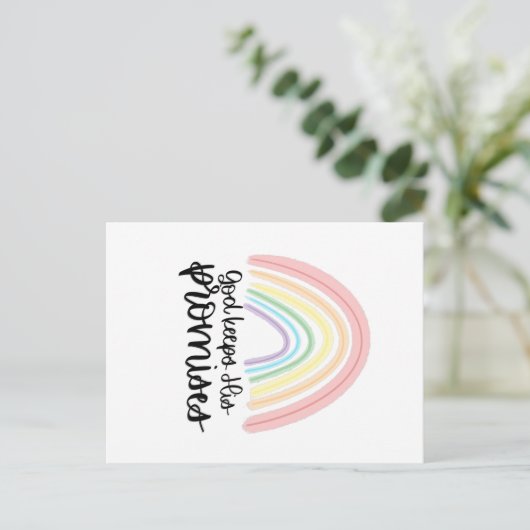 Gott Behalte seine Versprechen Postkarte (Stehend Vorderseite)