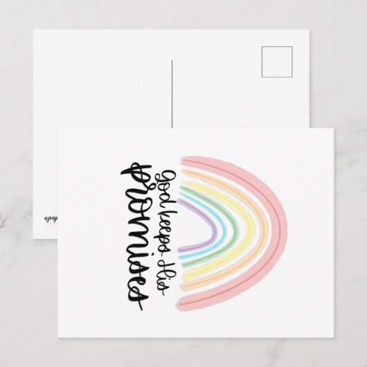 Gott Behalte seine Versprechen Postkarte (Vorne/Hinten)