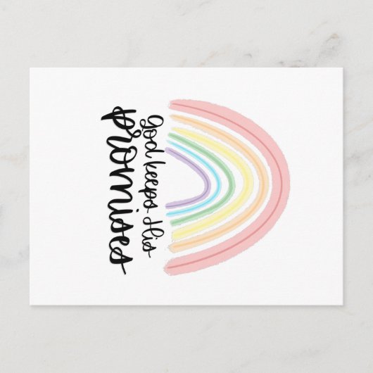 Gott Behalte seine Versprechen Postkarte (Vorderseite)