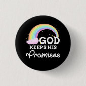 Gott Behalte seine Versprechen Rainbow Religious J Button (Vorderseite)