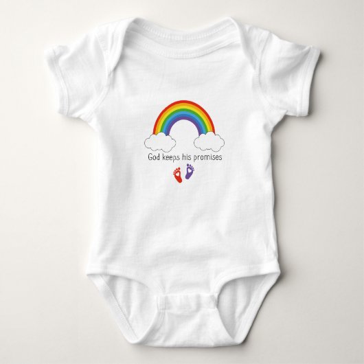 Gott behalte seine Versprechen Rainbow Säugling go Baby Strampler (Vorderseite)