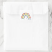 Gott Behalte seine Versprechen - Regenbogen Quadratischer Aufkleber (Tasche)