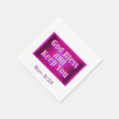 Gott behalte und segne Sie individuell anpassbar Serviette (Ecke)