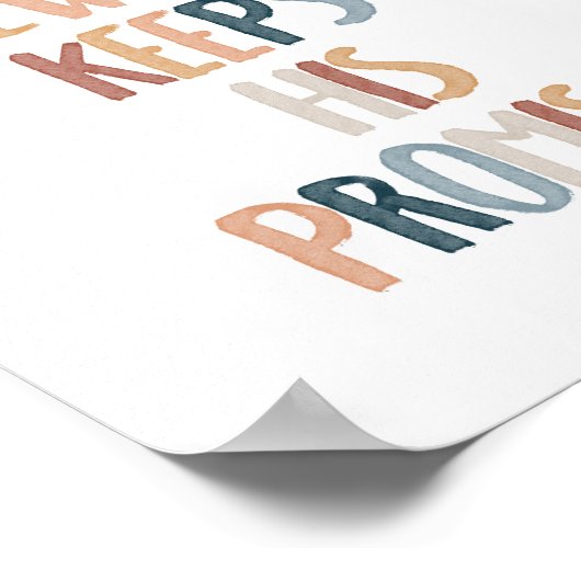 Gott behielt immer sein Versprechen Plakat (Ecke)