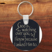 Gott beobachtet dich schlüsselanhänger (Vorderseite)