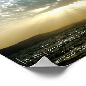 Gott bereitet einen Ort vor Poster (Ecke)