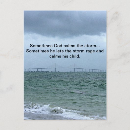Gott beruhigt den Sturm Postkarte (Vorderseite)
