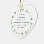 Gott beruhigt Sturm Inspiration Zitat Keramik Ornament (Links)