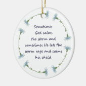 Gott beruhigt Sturm Inspiration Zitat Keramik Ornament (Links)