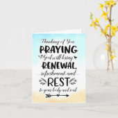 Gott beten bringt Ihnen Erfrischung und Erholung C Karte (Gelbe Blume)