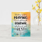 Gott beten bringt Ihnen Erfrischung und Erholung Karte (Gelbe Blume)