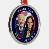 Gott Biden und Harris Election 2024 Keepake Ornament Aus Metall (Rechts)