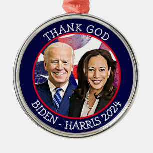 Gott Biden und Harris Election 2024 Keepake Ornament Aus Metall