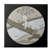 Gott bietet einen Pfad Fliese (Vorderseite)