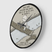 Gott bietet einen Pfad Große Wanduhr (Winkel)