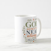 Gott bleibt immer nah Christlicher Spruch Kaffeetasse (VorderseiteRechts)