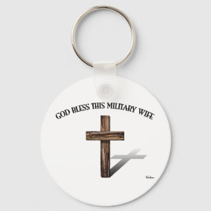 GOTT BLESS DIESE MILITÄRISCHE EHEFRAU mit robustem Schlüsselanhänger