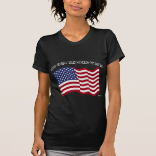 GOTT BLESS DIESE MILITÄRISCHE MAMA mit US-Flagge T-Shirt