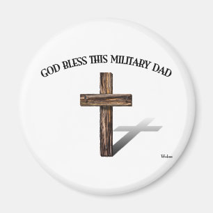 GOTT BLESS DIESER MILITÄRISCHE VATER mit robustem  Magnet
