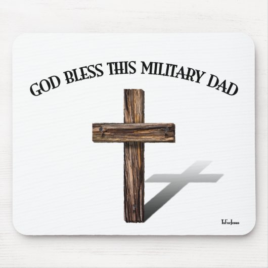 GOTT BLESS DIESER MILITÄRISCHE VATER mit robustem  Mousepad (Vorne)