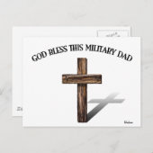 GOTT BLESS DIESER MILITÄRISCHE VATER mit robustem Postkarte (Vorne/Hinten)