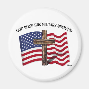 GOTT BLESS DIESES MILITÄRISCHE HUSBAND, robustes K Magnet