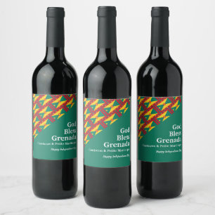 GOTT BLESS GRENADA Green Grenadierisch Weinetikett