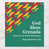 GOTT BLESS | GRENADA Green | Grenadierisch Weinetikett (Einzelnes Label)