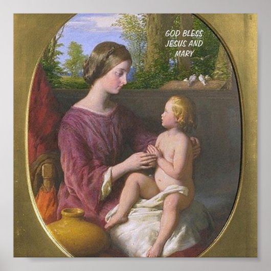 GOTT BLESS JESUS UND MARY POSTER (Vorne)