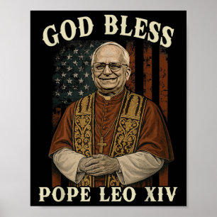 Gott Bless Papst Leo Xiv Habemus Papam Katholische Poster